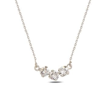 нежно сребърно колие, кристал Swarovski, Maestro, родиево покритие,