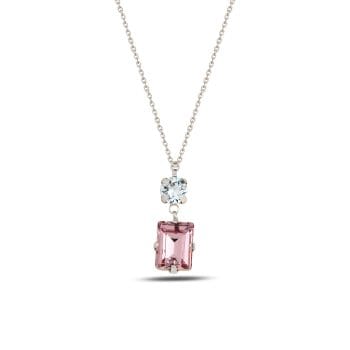 сребърно колие, кристал Swarovski, родиево покритие, SWAROVSKI Maestro,