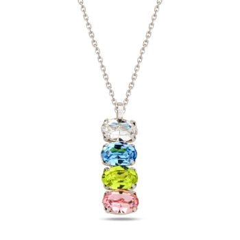 сребърно колие, кристал Swarovski, родиево покритие, SWAROVSKI Maestro,