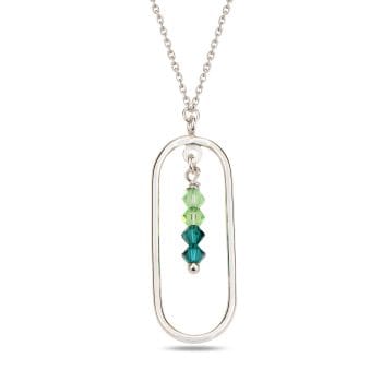 сребърно колие, кристал Swarovski, родиево покритие, SWAROVSKI Maestro,