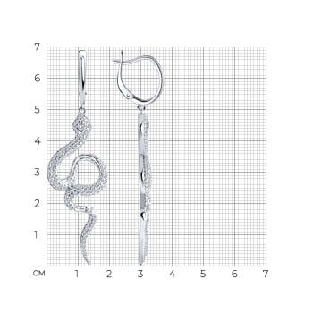 Сребърни обеци - Snake muse - Image 3