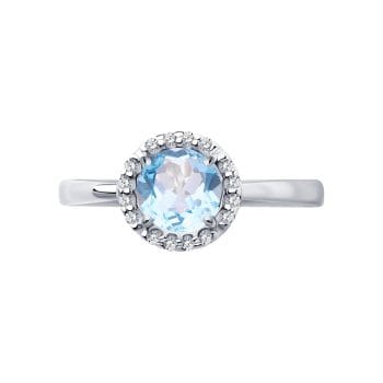 Сребърен пръстен - Blue topaz Nova - Image 4