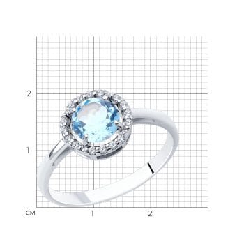 Сребърен пръстен - Blue topaz Nova - Image 5