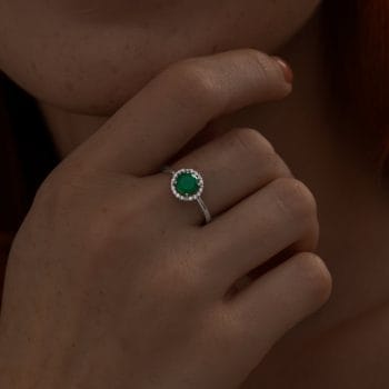 Сребърен пръстен - Green agate Nova - Image 2