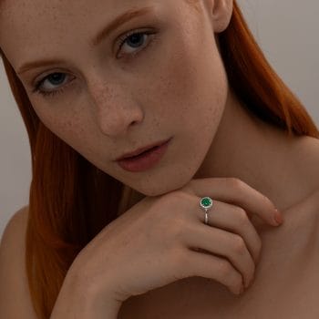 Сребърен пръстен - Green agate Nova - Image 3