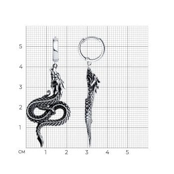 Сребърни обеци - Dragons - Image 4