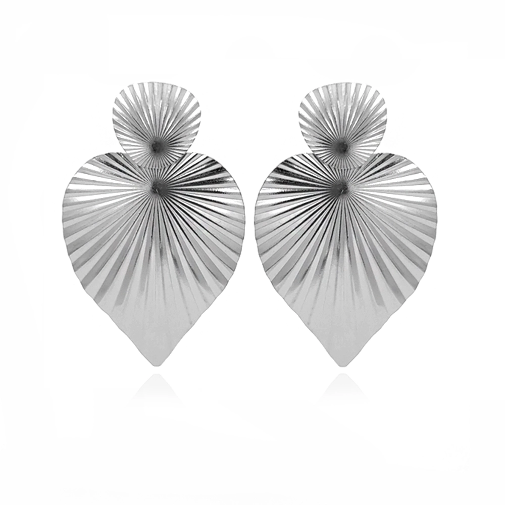 UN-0753 Сребърни обеци - Radiant Heart Drops - Image 1