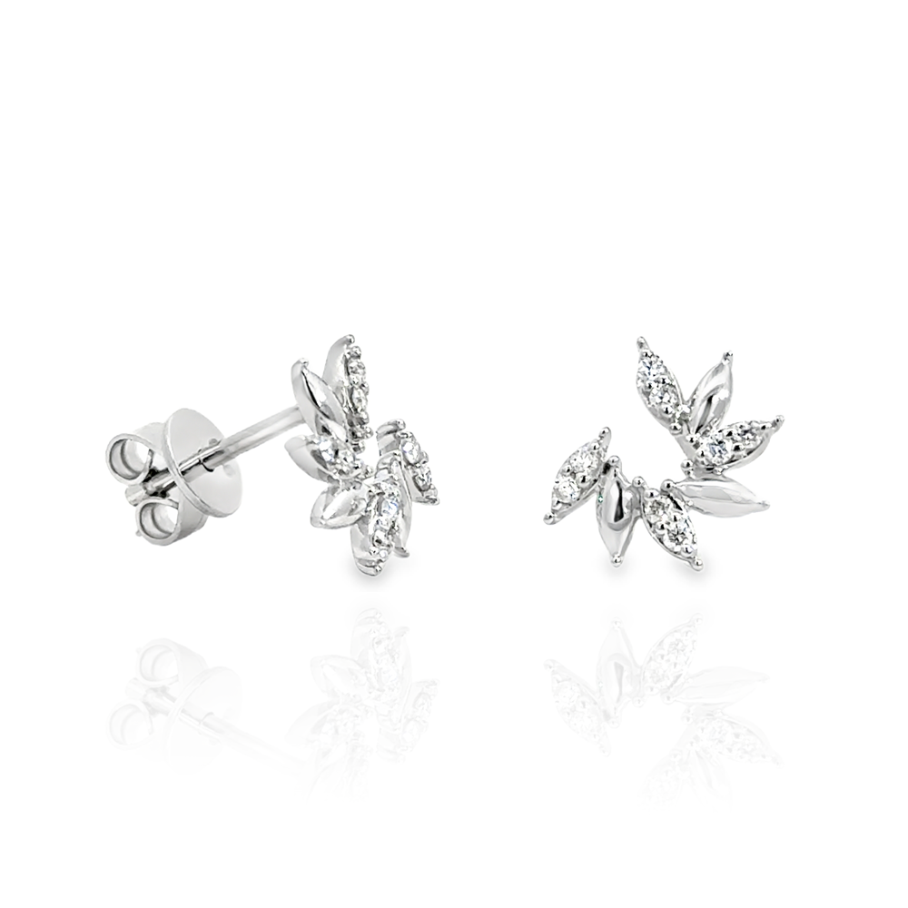 златни обеци Златни обеци с диаманти - Diamond Dew - Image 1