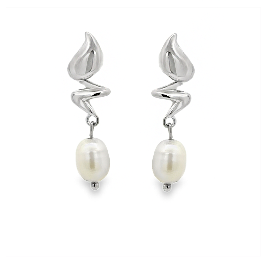 Сребърни обеци - Fluido Pearl Сребърни обеци - Fluido Pearl - Image 1
