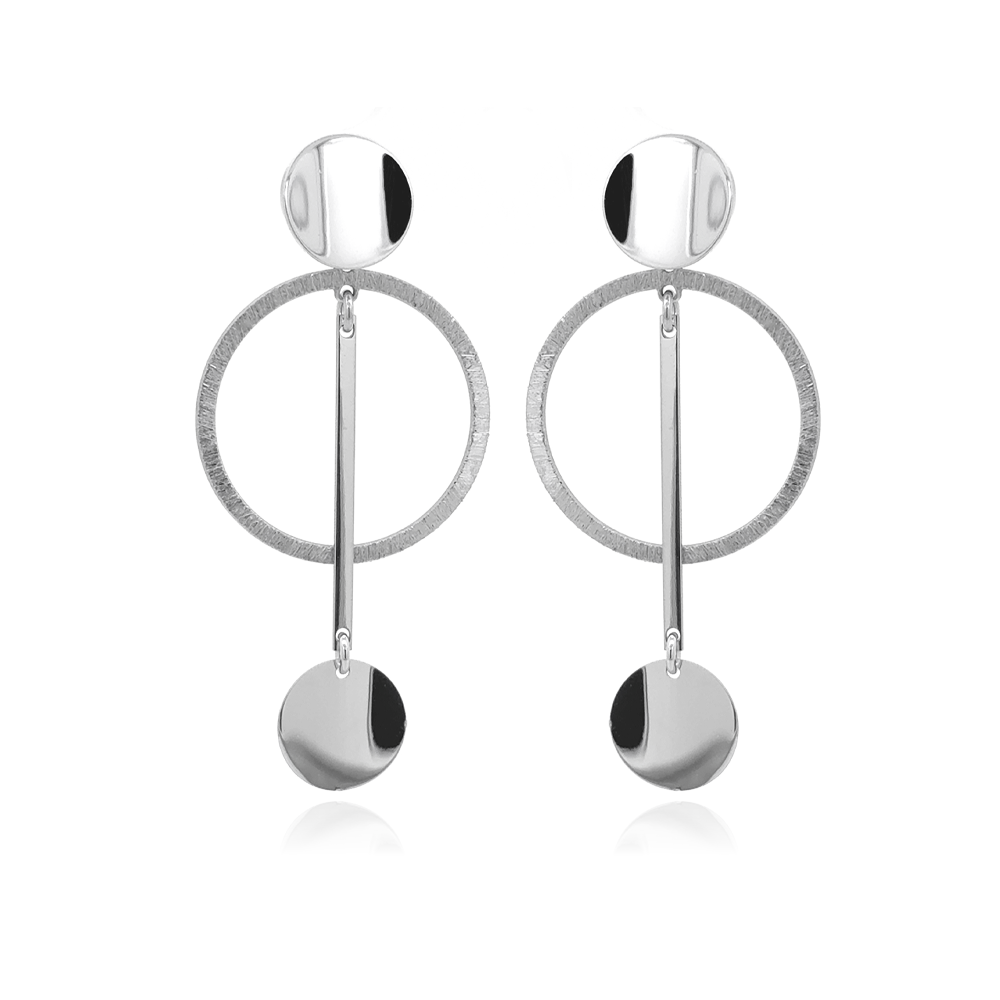 сребърни обеци Сребърни обеци - Equilibrio - Image 1
