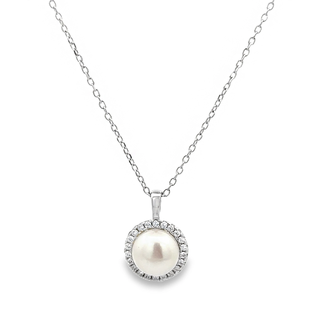 Сребърно колие - Pearl Halo Сребърно колие - Pearl Halo - Image 1
